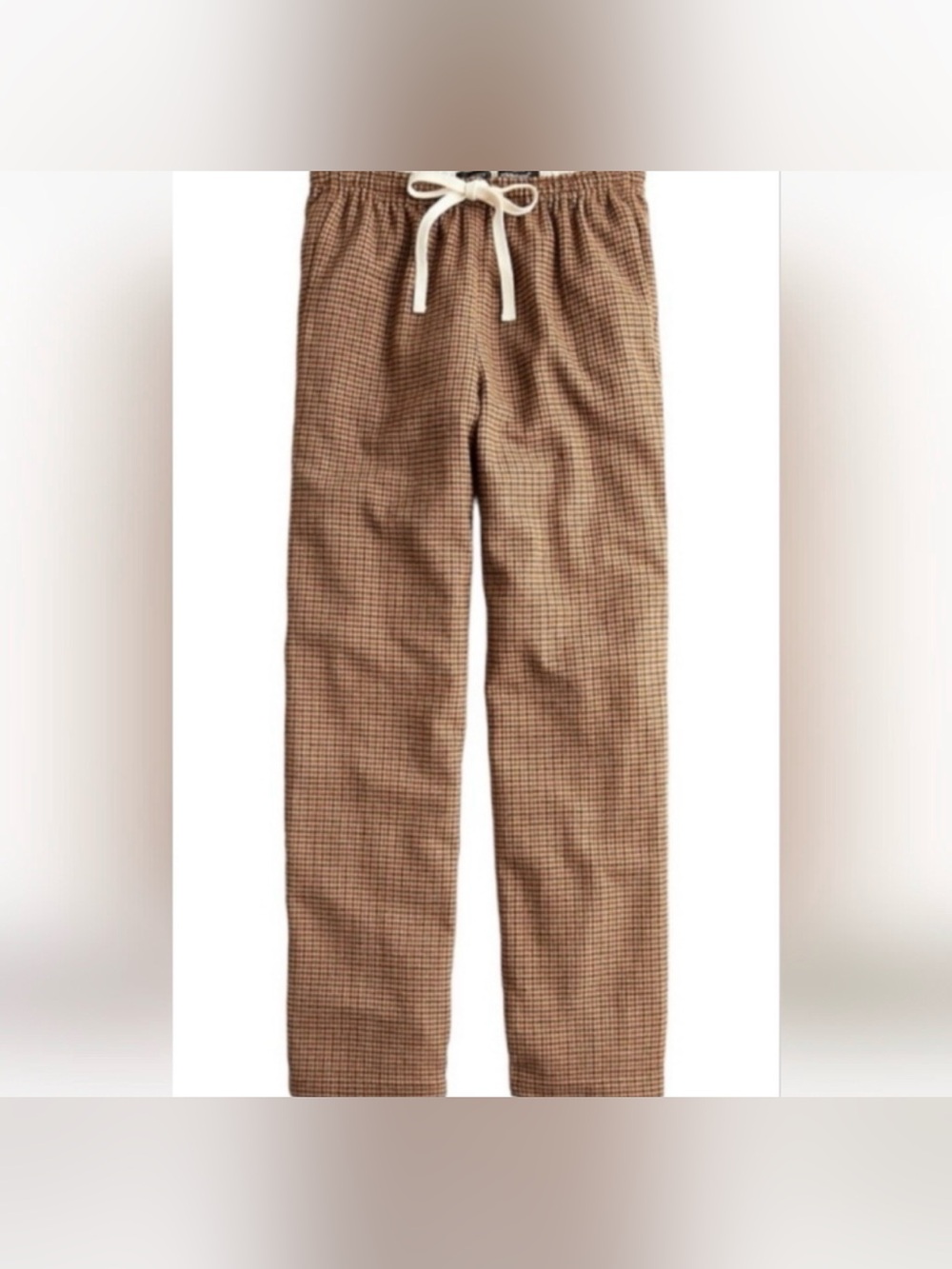 NWT J. Crew Tie-waist straight-leg pant in houndstooth Italian wool blend